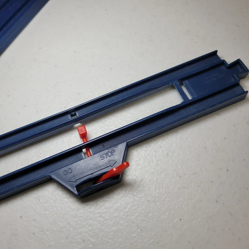Vintage Tomy Train Track Replacement Pieces Blue Switch Curved Stop Go Track‎